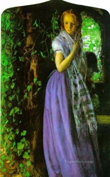  Arthur Oil Painting - April love Pre Raphaelite Arthur Hughes